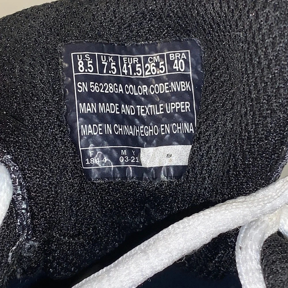 Skechers Mens Stamina Cutback Dark Blue/White Athletic Shoes